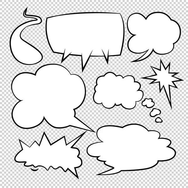 Bubble Comic Discurso Globos Discurso Dibujos Animados Vector — Vector de stock