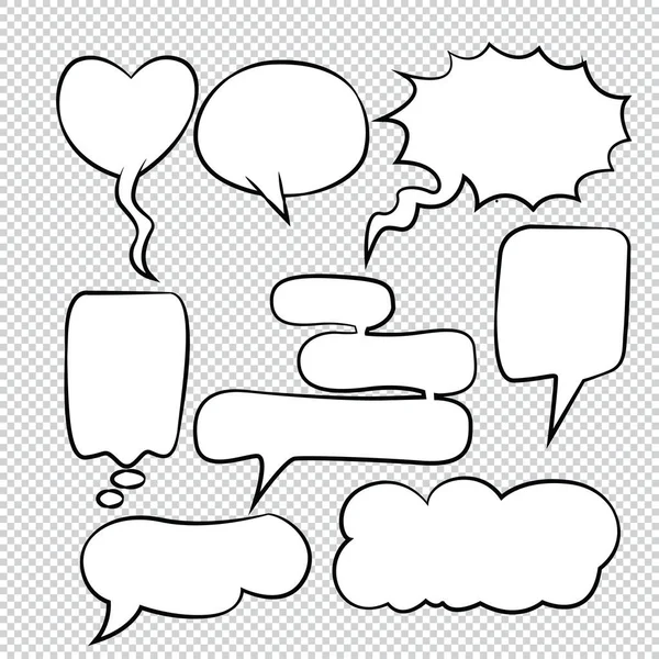 Comic Bubble Speech Luftballons Speech Cartoon Vector — Stockvektor