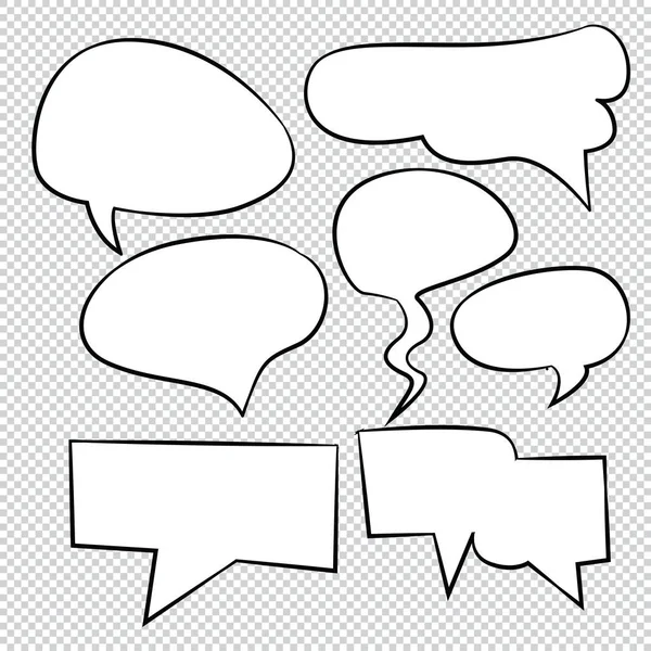 Comic Bubble Speech Balloons Speech Cartoon Vector — Stockový vektor