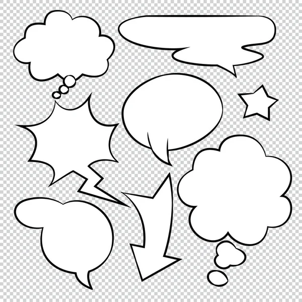 Comic Bubble Speech Luftballons Speech Cartoon Vector — Stockvektor