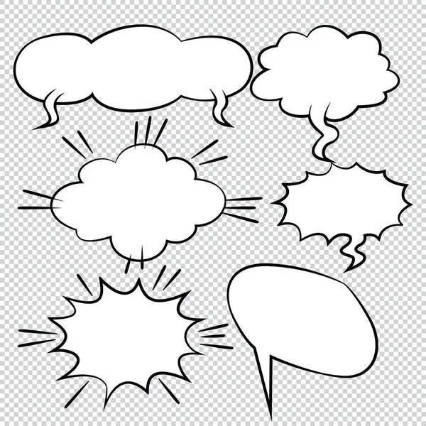 Bubble Comic Discurso Globos Discurso Dibujos Animados Vector — Vector de stock