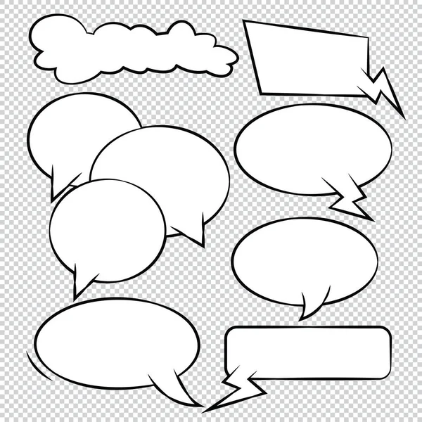 Comic Bubble Speech Luftballons Speech Cartoon Vector — Stockvektor