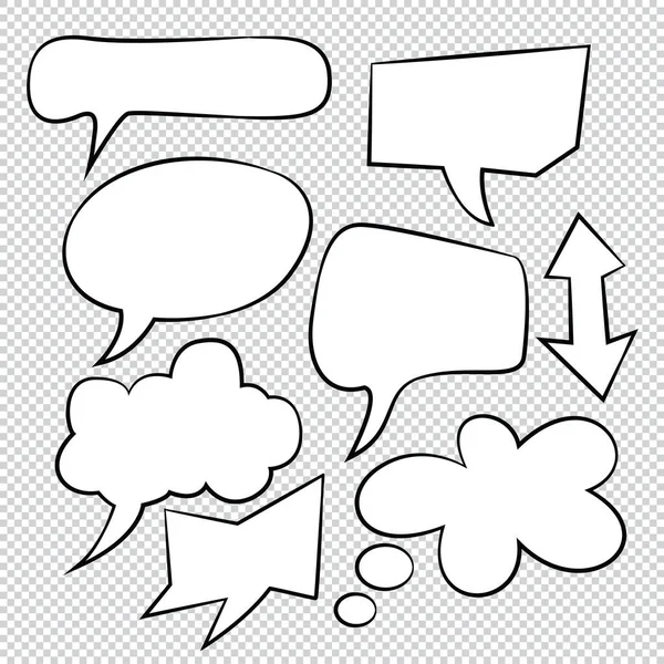 Comic Bubble Speech Balloons Speech Cartoon Vector — Stockový vektor