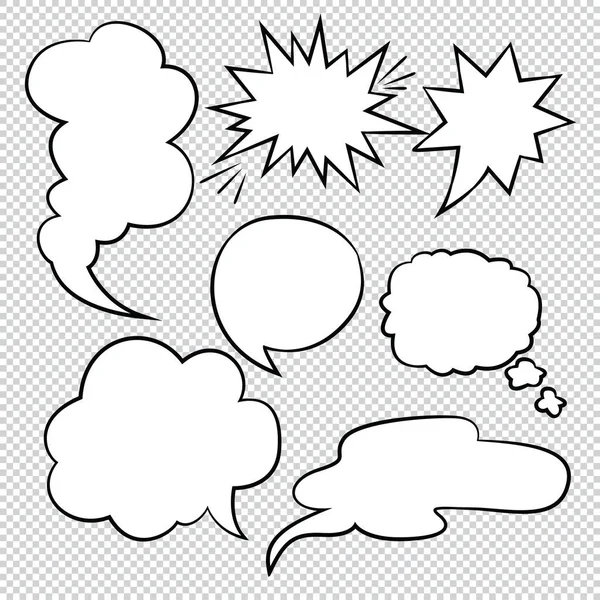 Comic Bubble Speech Balloons Speech Cartoon Vector — Stockový vektor