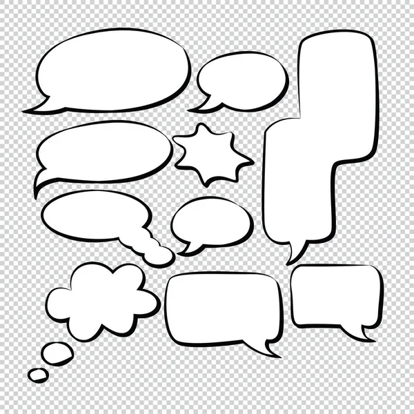 Comic Bubble Speech Ballonnen Speech Cartoon Vector — Stockvector