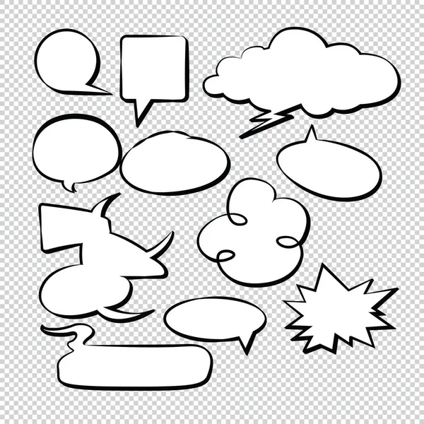 Comic Bubble Speech Luftballons Speech Cartoon Vector — Stockvektor