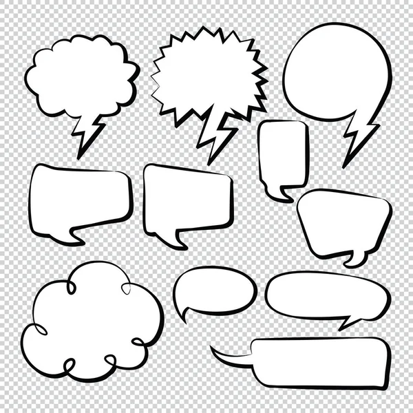 Comic Bubble Speech Luftballons Speech Cartoon Vector — Stockvektor