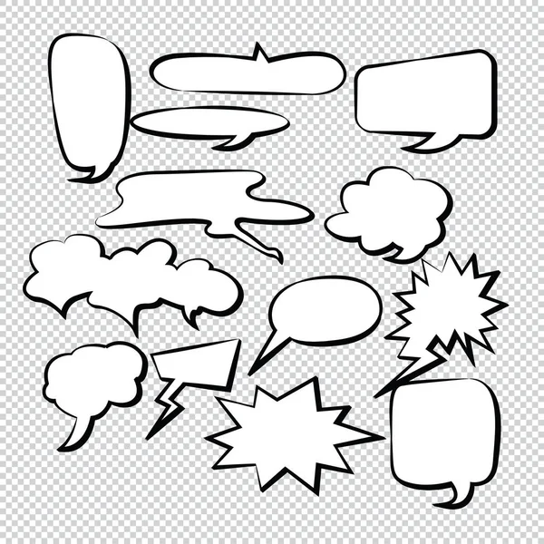 Comic Bubble Speech Luftballons Speech Cartoon Vector — Stockvektor