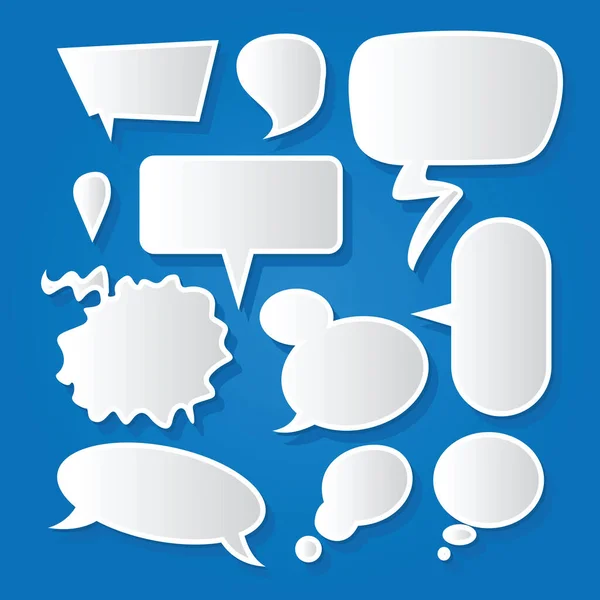 Comic Bubble Speech Balloons Speech Cartoon Vector — Stock Vector