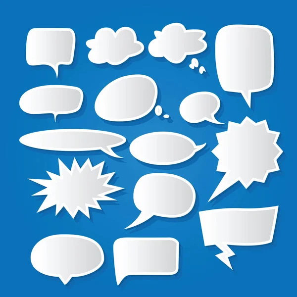 Comic Bubble Speech Balloons Speech Cartoon Vector — Stock Vector