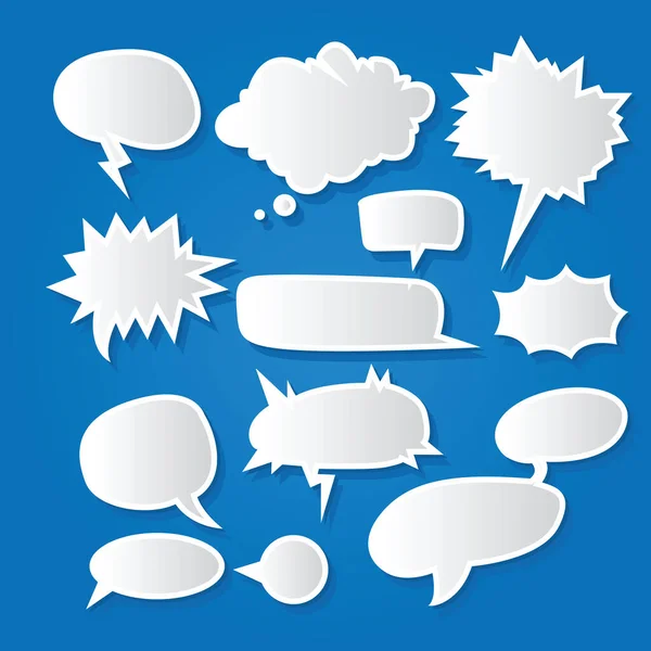 Comic Bubble Speech Balloons Speech Cartoon Vector — Stock Vector