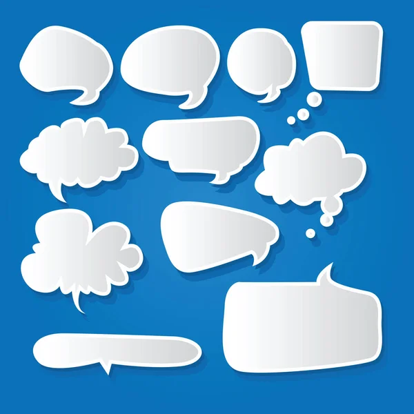 Comic Bubble Speech Balloons Speech Cartoon Vector — Stock Vector