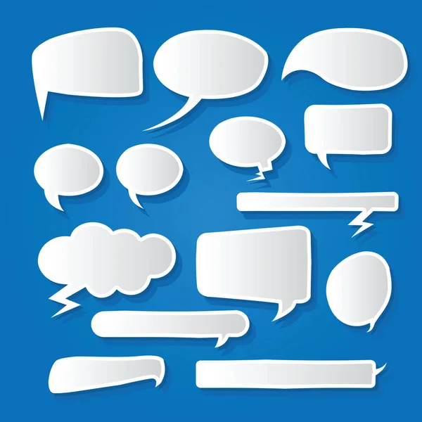 Comic Bubble Speech Balloons Speech Cartoon Vector — Stock Vector