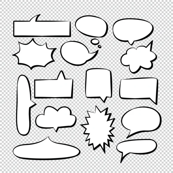 Comic Bubble Speech Luftballons Speech Cartoon Vector — Stockvektor