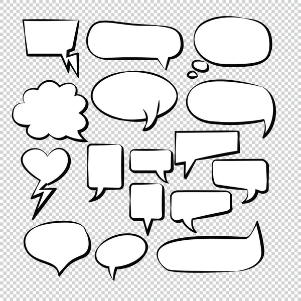 Comic Bubble Speech Balloons Speech Cartoon Vector — Stock Vector