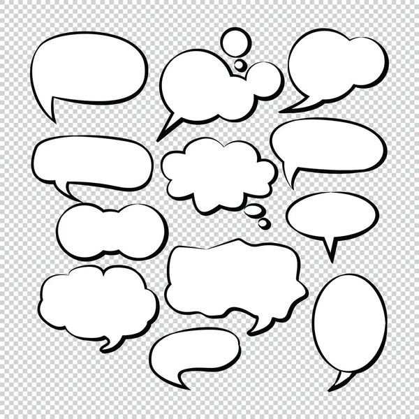 Comic Bubble Speech Balloons Speech Cartoon Vector — Stockový vektor