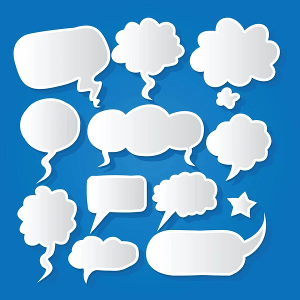 Comic Bubble Speech Balloons Speech Cartoon Vector — Stock Vector