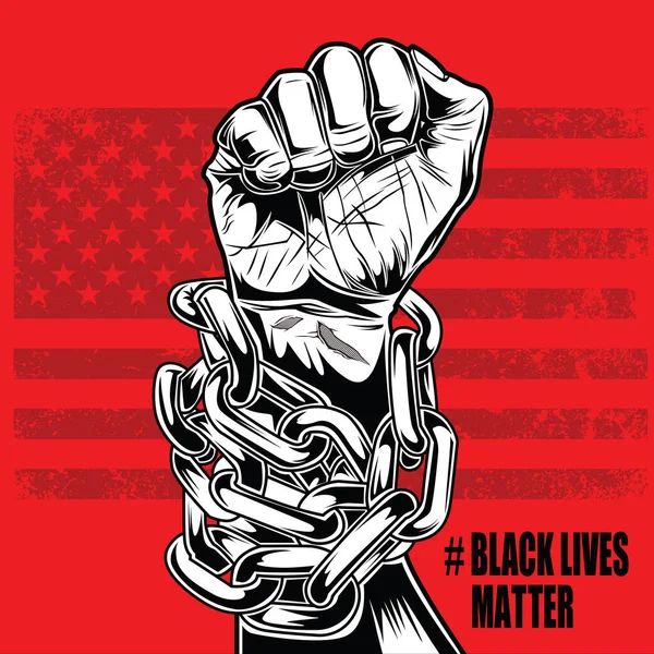 Black Lives Matter Zeichnung Hand Vektor — Stockvektor