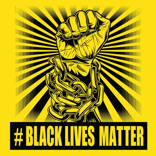 Black Lives Matter Zeichnung Hand Vektor — Stockvektor