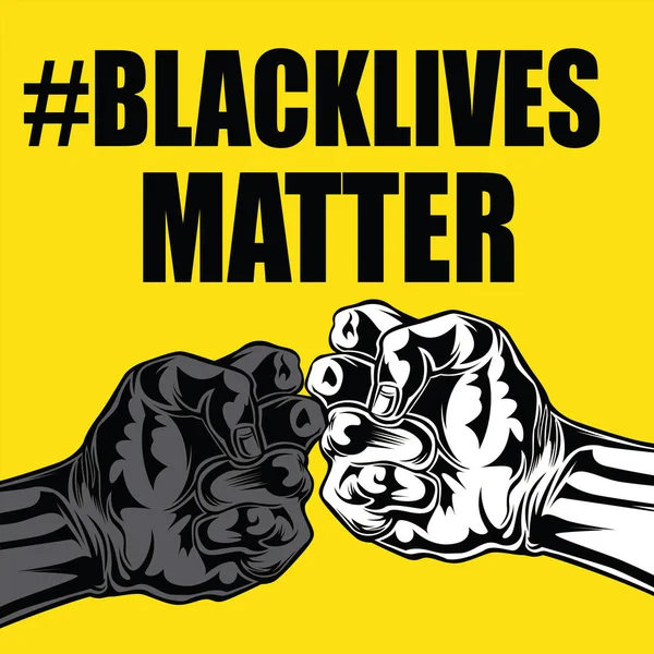 Black Lives Matter Zeichnung Hand Vektor — Stockvektor