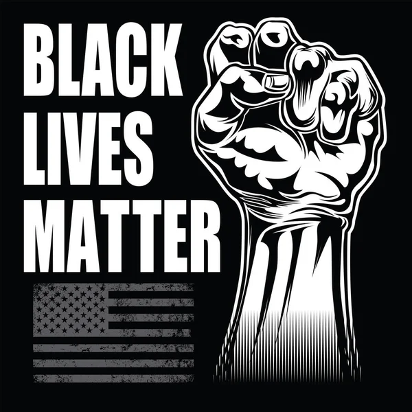 Black Lives Matter Desenho Vetor Mão —  Vetores de Stock