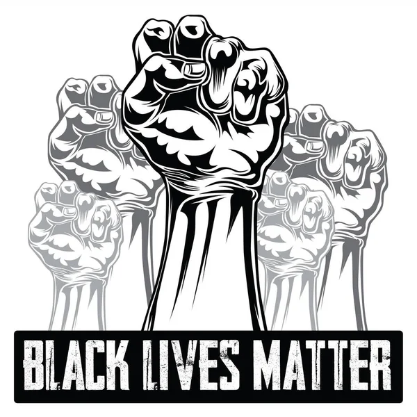 Black Lives Matter Zeichnung Hand Vektor — Stockvektor