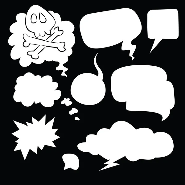 Comic Bubble Speech Balloons Speech Cartoon Vector — Stock Vector