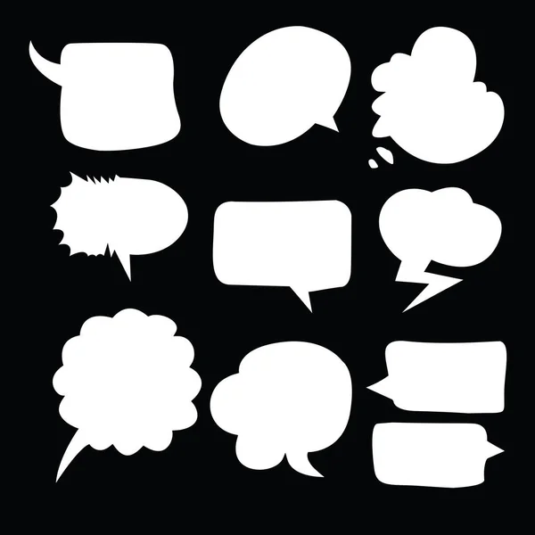 Bubble Speech Balloons Speech Cartoon Vector — Stock Vector