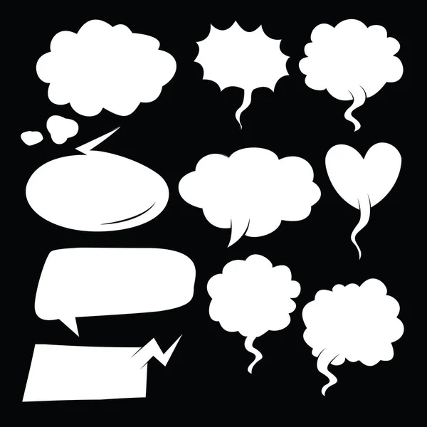 Bubble Speech Balloons Speech Cartoon Vector — Stockový vektor