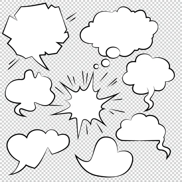 Bubble Speech Globos Discurso Dibujos Animados Vector — Vector de stock
