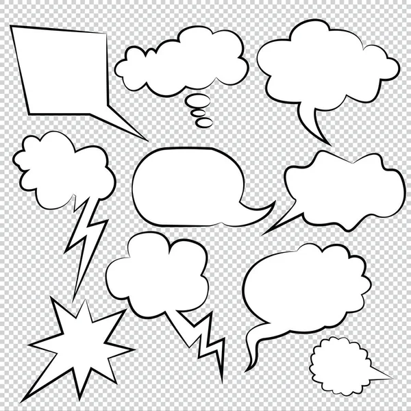 Bubble Speech Globos Discurso Dibujos Animados Vector — Vector de stock