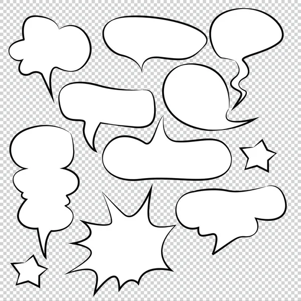 Comic Bubble Speech Luftballons Speech Cartoon Vector — Stockvektor