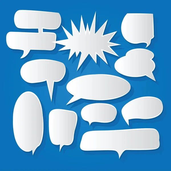 Comic Bubble Speech Balloons Speech Cartoon Vector — Stock Vector