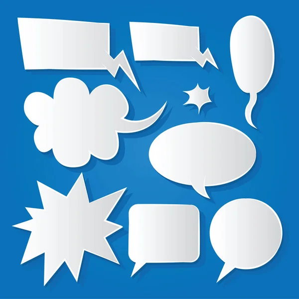 Comic Bubble Speech Balloons Speech Cartoon Vector — Stock Vector
