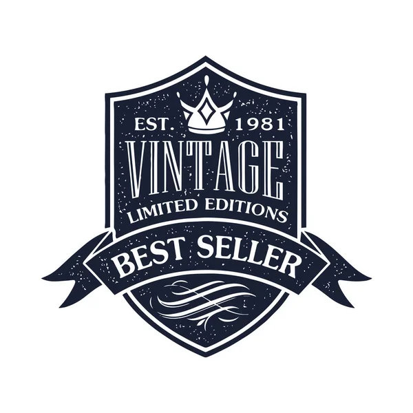 Vintage Och Retro Märke Etikett Design Samling Vektor Set Eps — Stock vektor