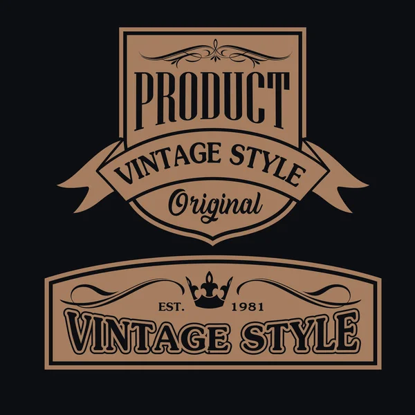 Badge Vintage Rétro Vecteur Collection Label Design Set Eps — Image vectorielle
