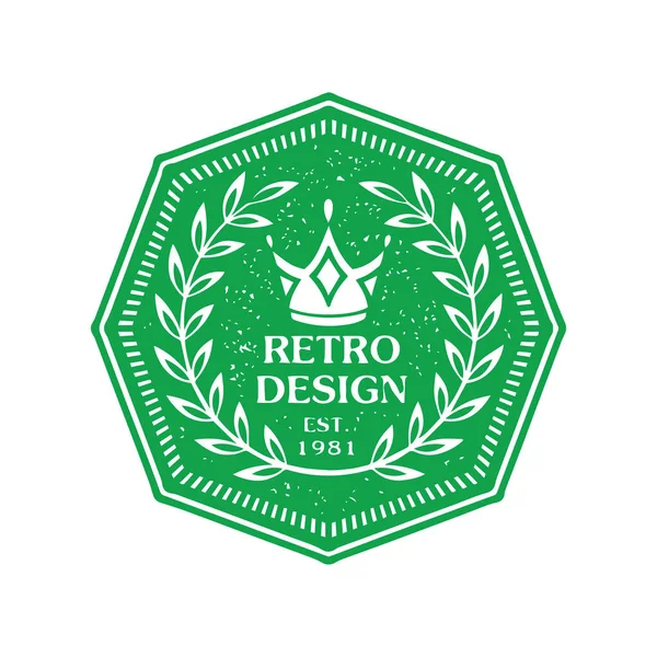 Vintage Retro Badge Label Design Collection Vector Set Eps — Stock Vector