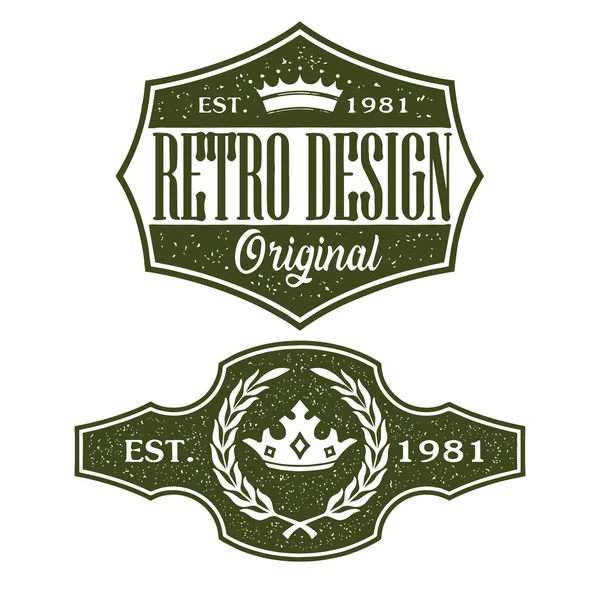 Vintage Retro Badge Label Design Collection Vector Set Eps — 스톡 벡터