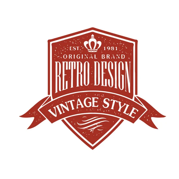 Distintivo Vintage Retrò Set Vettoriale Collezione Label Design — Vettoriale Stock