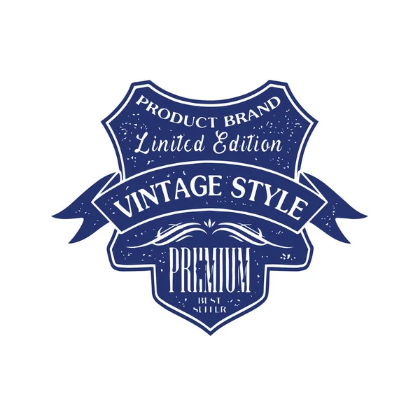 Vintage Retro Insignia Etiqueta Diseño Colección Vector Conjunto — Vector de stock