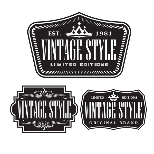 Emblema Vintage Retro Vetor Coleção Design Etiquetas — Vetor de Stock