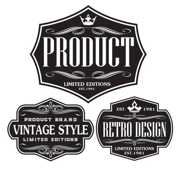 Vintage Retro Badge Label Design Collection Vector — стоковый вектор