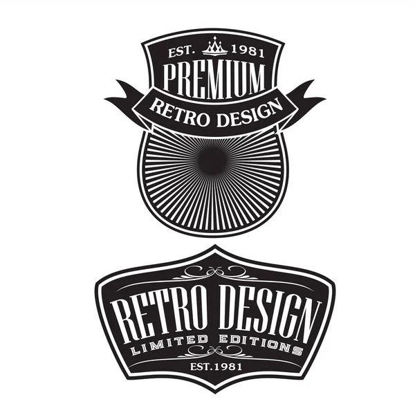 Vintage Retro Badge Label Design Collection Vector — 스톡 벡터