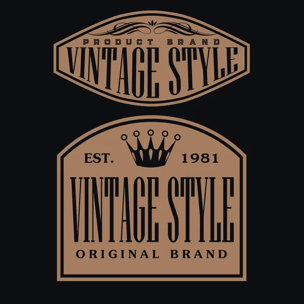 Emblema Vintage Retro Vetor Coleção Design Etiquetas — Vetor de Stock