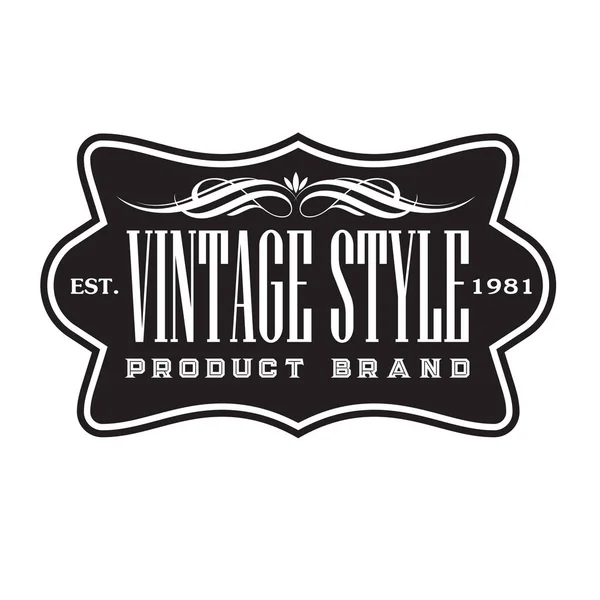 Vintage Retro Insignia Etiqueta Diseño Colección Vector — Archivo Imágenes Vectoriales