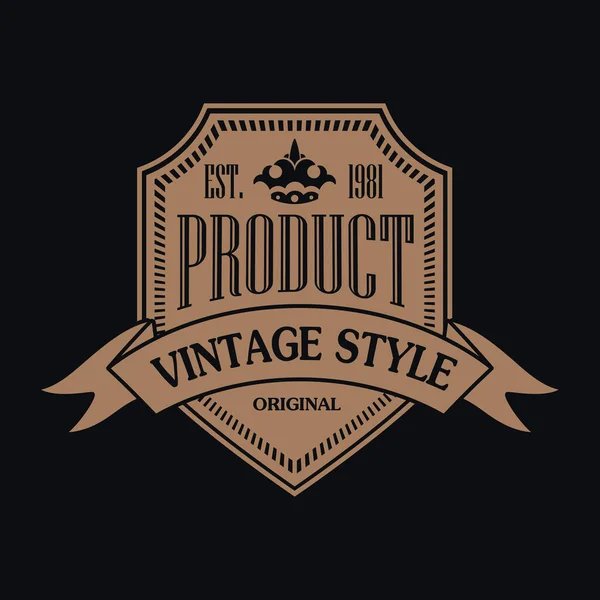 Distintivo Vintage Retrò Label Design Collection Vector — Vettoriale Stock