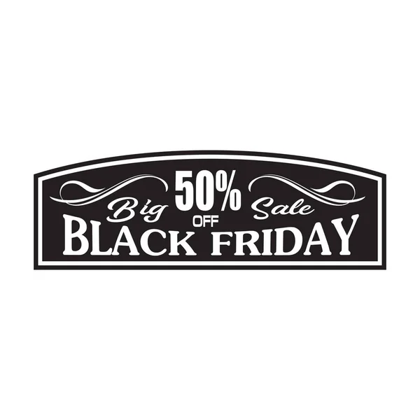 Black Friday Banners Sale Black White Illustration Vector — Stock Vector