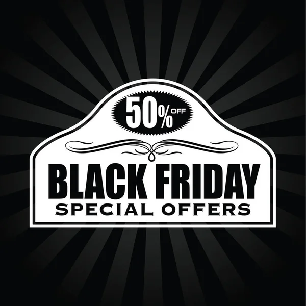 Black Friday Banners Sale Black Background Illustration Vector — Stock Vector