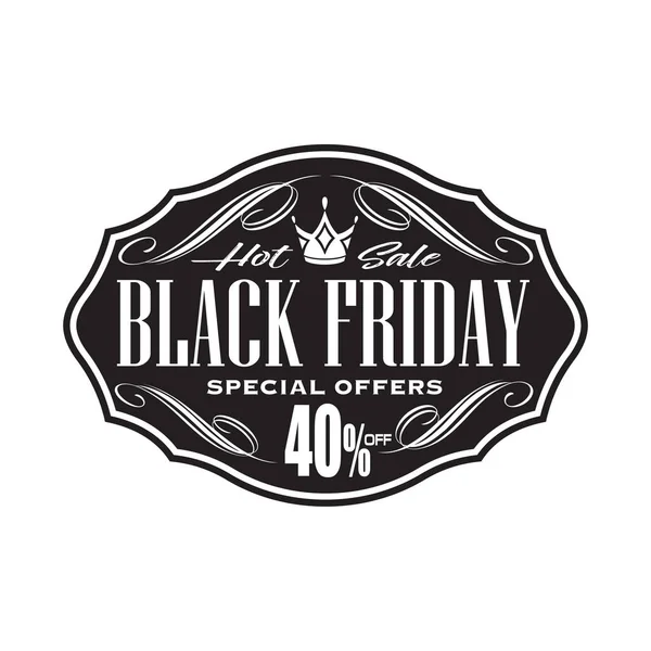 Black Friday Banners Sale Black White Illustration Vector — Stock Vector