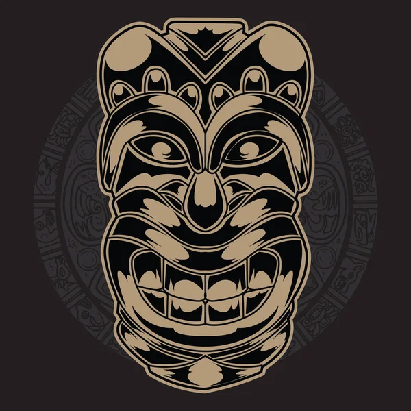 トーテム ハワイアン ティキ神部族のストックイラストベクトル — ストックベクタ